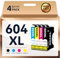 604XL Druckerpatronen Kompatibel für Epson 604 Patronen für Expression Home XP-2205 XP-3200 XP-2200 XP-3205 XP-4200 XP-4205 Workforce WF-2935 WF-2910 WF-2930 WF-2950 (Schwarz,Cyan,Magenta,Gelb)