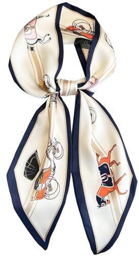 Hioyiwse Head Scarf Hair Neck Scarves For Women Purse Bag Scarfs For Handbags Silky Long Thin Satin Headscarf Fashion Lightweight 59 * 5.9inch B8
