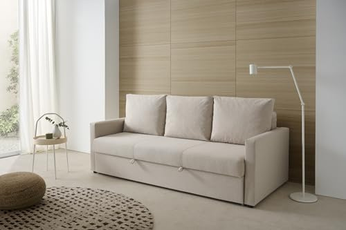 ECCOX Sofá Cama Alta Gama 3 Plazas Eden Beige