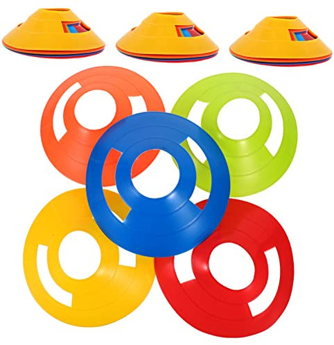 Vaguelly 25stücke Teiliges Bunter Trainingskegel Für Fußball Und Sport Hochwertige Markierungshütchen Für Agility-Training Hand-Augen-koordination Zu Fördern