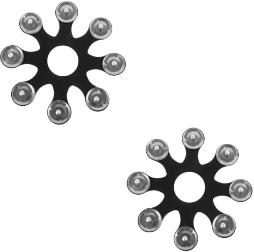 Generisk 2 st trumset hihat klocka för trumslagverk tamburin trumma cymbal klocka trumma cymbal tillbehör tamburiner hihat cymbal hihat tamburin trumma hihat klocka