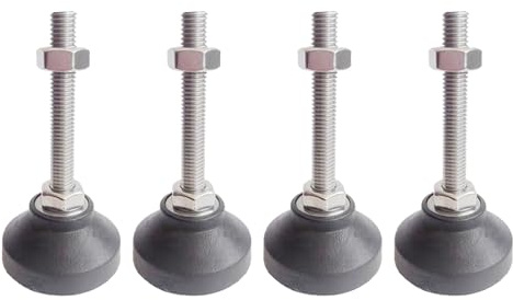 Furniture Leveling Feet, 4 pcs M6 Heavy Duty Height Adjuster Foot Feet Leveler Thread Size for Tables, Chair, Sofa, Workbench, Dresser, Bench, Cabinets(D40*M6*L30)
