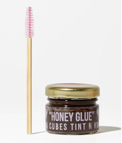 Honey Glue Cola Cubes Tint and Hold, Eyebrow Styling Gel with Applicator Brush