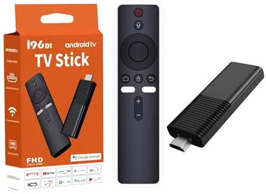 Android TV Stick 4K HDR – I96 D1 Model 10.0 Streaming Stick, Dual-Band WiFi 5, Voice Remote, 2GB RAM 16GB Storage, TV Stick as Streaming Device with adapter