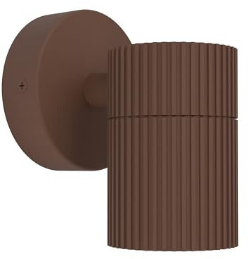 Eglo Tomelloso Lámpara de pared de exterior, iluminación exterior de la casa, lámpara de pared exterior con luz hacia abajo, aluminio marrón rojizo, casquillo GU10, IP44