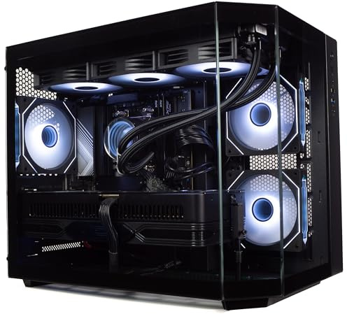 ionz Gaming PC - Desktop Computer, Ryzen 5 9600X, Radeon RX 9070 XT 16GB, 32GB DDR5 RAM, 2TB NVMe SSD, 360mm AIO, Windows 11, 800W 80+ PSU, WiFi, (Apex, Black)