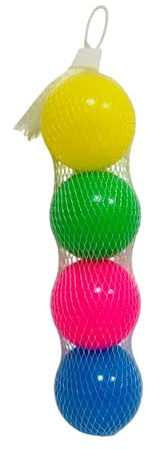 Beach Racket Balls Set of 4 Large Balls 5.5 cm Lightweight Beach Tennis Rackets Beach Ball Replacement 4 Pieces for Colourful Rackets Summer Rackets Garden Padel Adults