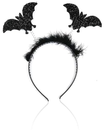 ZORVUJI Lot de 2 bandeaux chauve-souris pour Halloween, accessoires capillaires pour femmes, enfants et hommes, oreilles de chauve-souris terrifiantes comme bandeau et accessoires de soirée