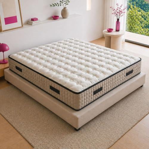 GEEMMA® Materasso Matrimoniale 160x190 Semirigido H27 – Dispositivo Medico, CONFORTEVOLE che NON SCALDA, Ortopedico per Mal di Schiena, Tessuto Anallergico - HIP-HOP H27