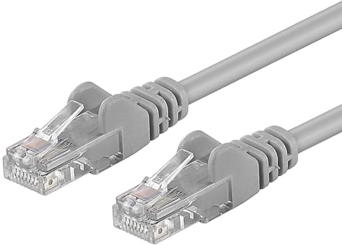PremiumCord Câble Patch, CAT5e, UTP, Ethernet, LAN, Rapide, Flexible et Durable, RJ45, 1Gbit/s, AWG 26/7, Câble en Cuivre 100% CU, Gris, 15m