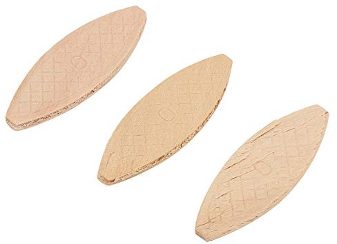 Estink Tasselli Piatti in Legno, 100 Pezzi 47x15x4mm Lamelle in Legno di Faggio Compatibili con Lamellatrice e Fresatrice per Legno, Strumento di Aggancio per Carte di Legno