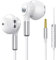 Auriculares In Ear con Cable y Microfono, HiFi Estéreo In Ear Auriculares Cable con Control de Volumen para para iPhone, Samsung, Android, iPad, MP3 con 3,5 mm Auriculares Jack Dispositivos de Audio