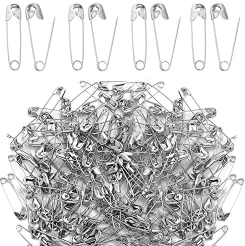 Sicherheitsnadeln, 100 Stück 37 mm Sicherheit Pins, Safety Pins für Kunsthandwerk Nähen Kleidung Kunst, Silber