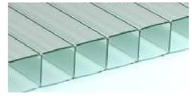 POLICARBONATO DE 8MM. LOTE O PACK DE 2, 4 ó 6 PLANCHAS O PLACAS DE 1,05X0,50 METROS DE POLICARBONATO CELULAR TRANSPARENTE (2)