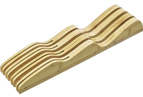 Westmark Knivblock för lådor – praktisk knivförvaring med slimmad design, perfekt förvaring av knivar, för upp till 7 köksknivar upp till 25 cm – bambu
