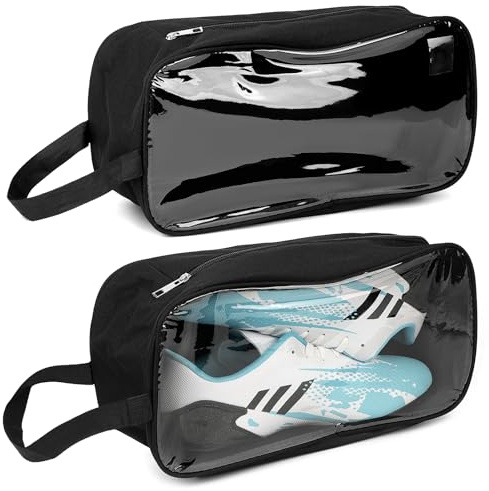Linkidea Lot de 2 Sacs de Transport pour Chaussures de Football, Sacs de Rangement pour Crampons de Football, Convient aux Chaussures de Football jusqu'à la Taille 43 des Hommes américains, Sac de