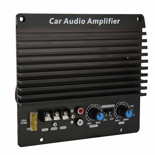Carte D'Amplificateur Audio de Voiture, Carte D'Amplificateur de Caisson de Basses 12 V, Amplificateur de Plaque de Caisson de Basses en Alliage D'aluminium pour Véhicules
