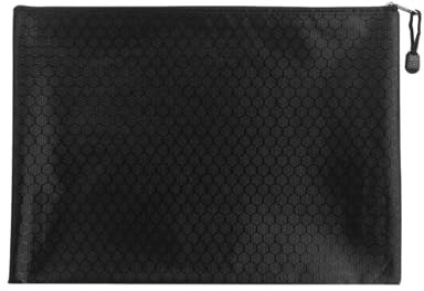 1-teiliges Portemonnaie, Banktasche, A5-Aktenmappe, Reißverschluss-Geldbörse, Bargeldaufbewahrungstasche, Banknotentasche, perfekt zum Mitnehmen (Schwarz)