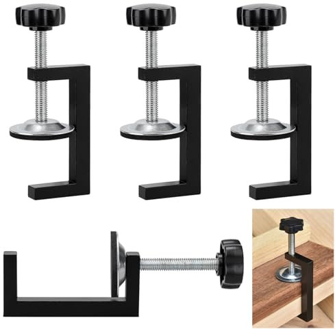 Pince G RéGlable, 4 Pièces Serre Joint Kit, G borne Kit, Plage de Serrage 10-57mm Pince G Réglable, Serre Joint Menuisier Clip de Fixation, Plage de Serrage, pour Pinces, Pinces, Tendeurs