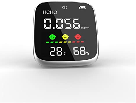 Air Quality Meters, Formaldehyde Detector Indoor Odor Temperature And Humidity Air Quality Detector Decoration Occupancy Measurement Rechargeable