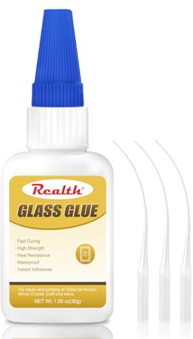 Realth Pegamento Vidrio 30g con 3 Cuentagotas, 1 Pc