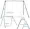HyperMotion Frame Swing HYP19 Kinderschaukel Outdoor - Schaukelgestell aus Stahl, 310x189x192 cm, Belastbar bis 200 kg, Wetterbeständig, Für 3 Personen - Ab 3 Jahren