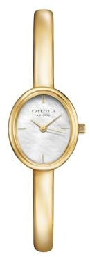 Rosefield Bangle Montre Femme – Bracelet Doré – Montre Femme avec Cadran Blanc – Acier Inoxydable – Luxe Élégant au Quotidien