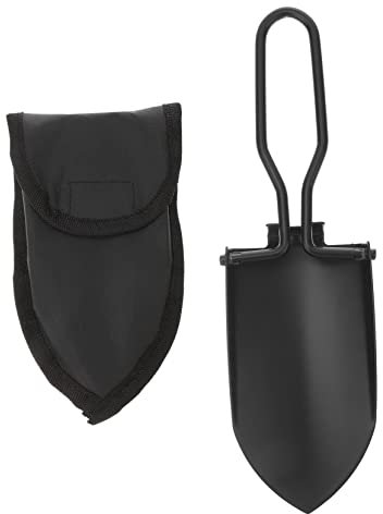 SOPOTUTU Pala Plegable de Jardín Inoxidable con Bolsa de Almacenamiento Herramienta Portátil para Camping y Jardinería Diseño Compacto