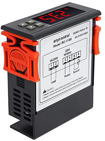 RASTKY Gör-det-själv Inkubator PID-termostat Reptiler -Digital Temperaturregulator med Hög för Inkubatorer och Uppvärmning Av Husdjur - Temperaturkontrolltermostat med Sensorkonsistent Temperatur