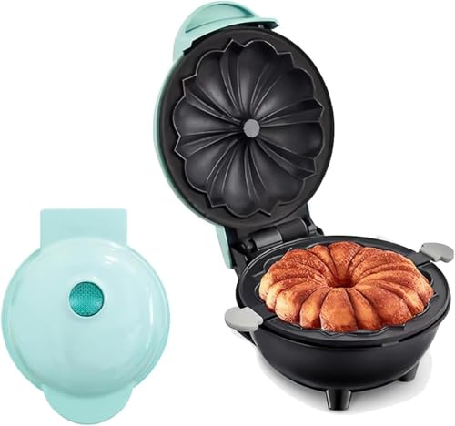 Mini Máquina Eléctrica Para Hacer Pasteles, Máquina Para Hacer Donas 350 W con Revestimiento Antiadherente, Máquina Para Hacer Gofres en la Encimera del Hogar Desayuno, Postres, Utensilios Repostería