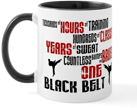 CafePress ONE Black Belt 2 Mug 11 oz (325 ml) Ceramic Coffee Mug