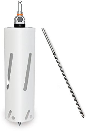Mandrex XtraDeep - Sierra perforadora con profundidad de corte de 300 mm, bimetal, con alojamiento, corte profundo para acero inoxidable, aluminio y resina epoxi, diámetro de 111 mm + broca previa +