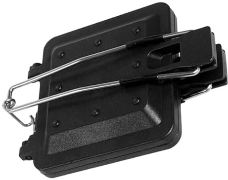 Amosfun Tragbare Edelstahl Aluminium Sandwichpfanne Antihaft Kocheinsatz Für Frühstück Küche Camping