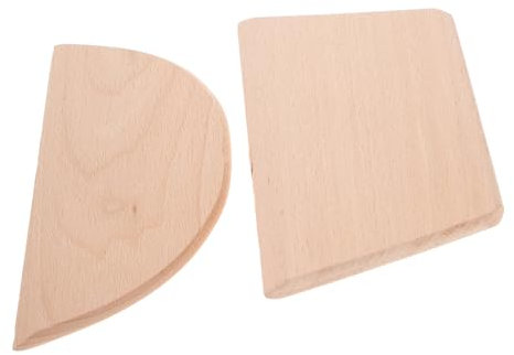 Cabilock Cortador De Masa De Madera Raspador De Plancha Utensilio De Cocina De Estilo Trapezoide Ideal Para Cortar Masa y Seccionar Cortezas (color Troncos 2 Piezas)
