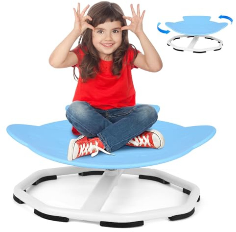 Mantigositeen Sedia girevole per bambini a 360°, autismo ADHD, per coordinazione fisica e allenamento dell'equilibrio, sedia Sensory per ragazzi e ragazze, colore: rosso
