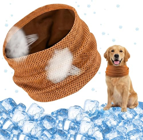 Bandana de Refroidissement pour Chien, Collier Rafraichissant pour Chien, Bandana Chien Refroidissement, Foulard Chien Rafraîchissant, Réutilisable, pour Rafraîchir Chiens en Été, 45 x 13 CM