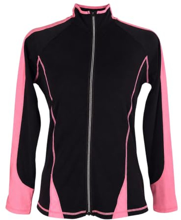 Kmarouse Chaqueta Patinaje Artístico Mujer Joven Zip Paneles Entreno Pista