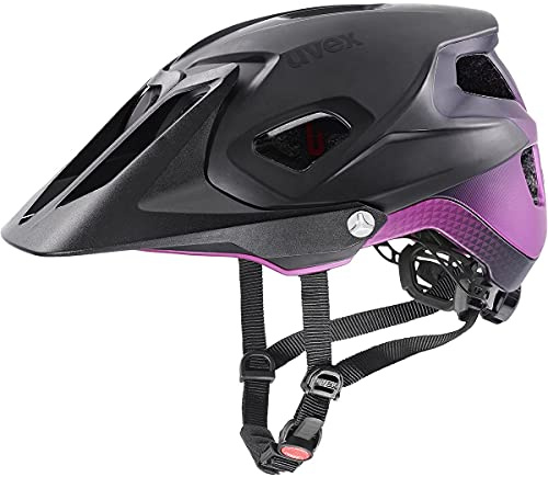 uvex Quatro integrale Tocsen - extrem Leichter MTB-Helm für Damen und Herren - inkl. Tocsen-Sturzsensor - individuelle Größenanpassung - Mystic - Fuchsia matt - 52-57 cm