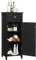 GOPLUS Badschrank mit Schublade, Midischrank mit verstellen Regalen, Badezimmerschrank Badkommode Holz für Badezimmer & Wohnzimmer, 30 x 35 x 87 cm (Schwarz)