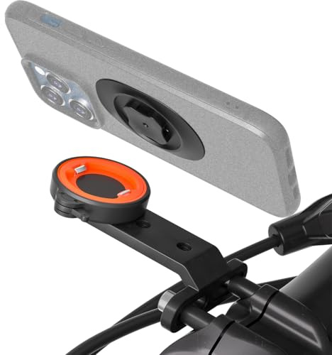 CQ Out-Front Bike Phone Mount with Universal Adapter, Extended Aluminum Bicycle Stem Cell Phone Holder for Mountain & Road Bike, Quick Attach/Detach MTB Clamp for iPhone Samsung - Gen 1