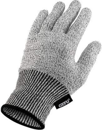 GEFU Schnittschutzhandschuh SECURO, Universalgröße, schnittresistent für sicheres Schneiden, Hobeln oder Reiben