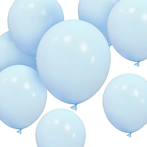 Pastel Blue Balloons 50 pack 12 inch Strong Thicken Latex Light Blue Balloons for Happy Birthday Baby Shower Events Decorations Accessories (Baby Blue Balloons 50 PCS 12 inch)