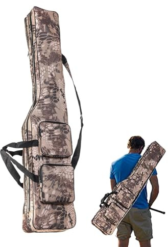 Shurzzesj Organizador para portacañas de y Carrete, Funda para caña de Pescar - Bolsas de Almacenamiento para Equipos de de 2 Capas, Funda para caña de Pescar con Tubos para caña de Pescar
