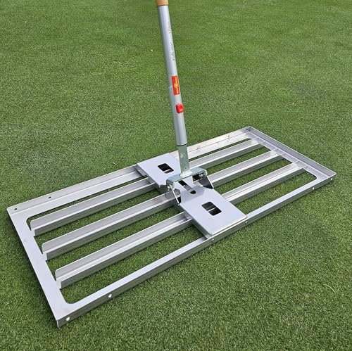 Edelstahl Rasenrakel L in 80cm Breite und kurz-Aufnahme passend für Wolf.