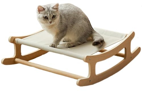 Hamaca para Gatos,Lugar de Descanso Transpirable de Madera - 50,5 x 41,5 x 15,8 cm Hamaca Lavable para Gatos, Cachorros y para Descansar y Dormir en casa o Sala de Estar