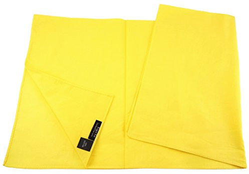 TigerTie Damen Nickituch Halstuch in gelb einfarbig Uni - Tuchgröße 60 x 60 cm - 100% Baumwolle