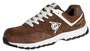 Dunlop DL0201027-47 Zapato, Piel de Ante y Mesh, Marrón, 47