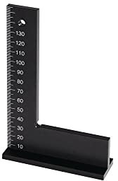 PROMAT - Escuadra Metalica (DIN 875I, 300 x 200 mm, con Tope de Aluminio, Regla Aluminio)