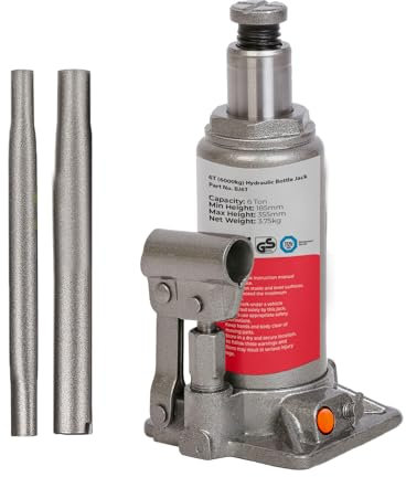 Simply Auto 6T Hydraulic Bottle Jack BJ6T (6 Tonne, 6000kg), Red Metallic