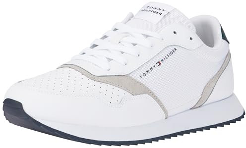 Tommy Hilfiger RUNNER EVO SEASONAL MIX ( Niedriger Schnitt (Schuhe) Herren, Weiß (White), 46 EU